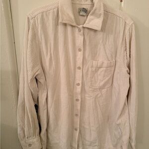 L.L. Bean Cream Ribbed Shirt